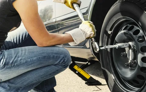 Emergency tyre change service Abu Dhabi